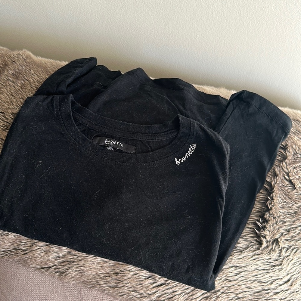 “Brunette” t-shirt crop top